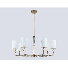 Люстра Ambrella light LH71503/7 BS/FR латунь/белый матовый E14*7 max 40W D840*640