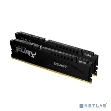 Оперативная память Kingston Fury Beast, DDR5, 16GB (2x8GB), 5600MHz, CL36, DIMM, с радиаторами, черный