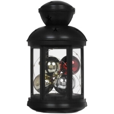 Декоративный фонарь Neon-night с шариками 12х12х20,6 см, черный корпус, теплый белый цвет свечения