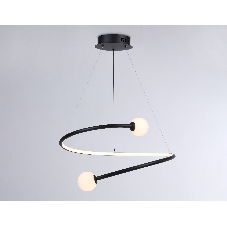 Светильник Ambrella light FL66293 BK черный 39W 3000K-6400K D500*1000 (ПДУ ИК)