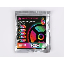 Светодиодная лента Ambrella light GS2201 5050 30Led/ 7.2W m/ 12V IP20 RGB /5000*10*1.87mm (4 конт.)