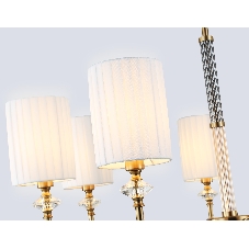 Люстра Ambrella light LH71503/7 BS/FR латунь/белый матовый E14*7 max 40W D840*640