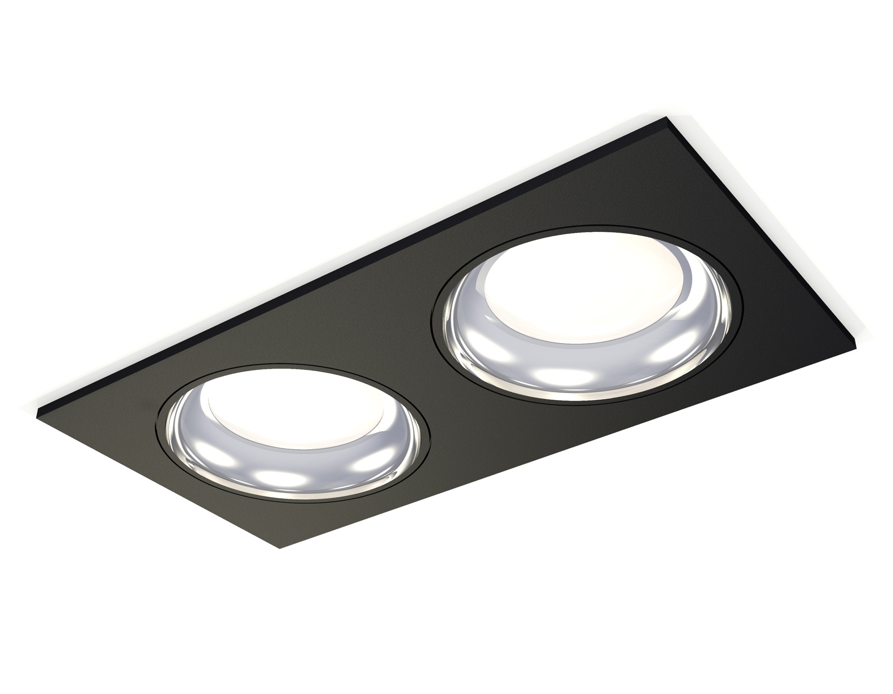 Комплект встраиваемого светильника Ambrella light XC7636061 SBK/PSL черный песок/серебро полированное MR16 GU5.3 (C7636, N7023)