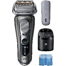 Бритва электрическая сетчатая Braun 9675cc питан.:элек.сеть/аккум. серебристый