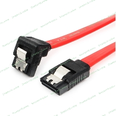 Кабель интерфейсный SATA Cablexpert CC-SATAM-DATA90-0.8M, 80 см, угловой разъем, 7pin/7pin, защелка, пакет