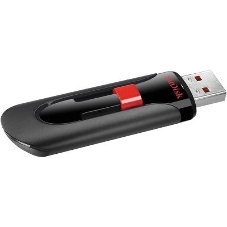 Флешка USB Sandisk CZ60 Cruzer Glide (SDCZ60-032G-B35), 32Gb, USB 2.0, R/W 30/8, черный/красный
