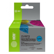Картридж струйный Cactus CS-C8772 №177 пурпурный (11,4 мл) для HP PS 3213/3313/8253/C5183/C6183/C6283/C7183/C7283/C8183/D7163/D7263/D7363/D7463