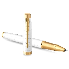 Ручка роллер Parker IM Premium T318 (CW2143646) Pearl GT, F, черные чернила, подарочная коробка