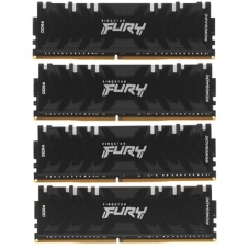 Оперативная память Kingston Fury Renegade, DDR4, 128Gb (4x32Gb), 3600MHz, CL18, DIMM, радиатор, RGB, черный/серебристый