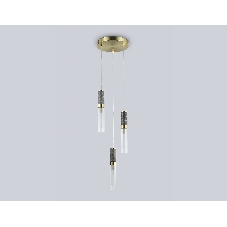 Подвесной светильник с мрамором LH53351/3 GD/CL/WH золото/прозрачный/белый G9*3 max 40W D200*2000
