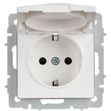 Розетка с з/к/ш с кр. 16А IP44 РСбш10-3-44-БрАБ а/б IEK. BRITE