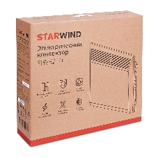 Конвектор электрический Starwind SHV5210, белый, 1000 Вт, 15 м2, термостат, 2 режима мощности