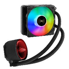 Комплект жидкостного охлаждения ExeGate BlackWater-120V3.PWM.RGb (RGb подсветка, LGA2066/2011/1366/1150/1151/1155/1156/1200/1700/1851/AM4/AM5/FM1/FM2/FM2+/AM2/AM2+/AM3/AM3+, TDP 150W, Fan 120мм 4pin PWM 600-1800RPM Hydro bearing, помпа 3pin 2700RPM, макс. шум 37db, с термопастой, на винтах, черный, Color Box)