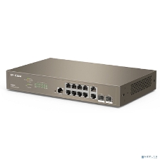 Коммутатор управляемый IP-COM G5312F L3, 12 портов, 10х1 Гбит/с, Base-X SFP 2х1 Гбит/с, настольный