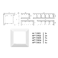 Рамка ALFA Line (Белый глянец) 5-ая AF110105