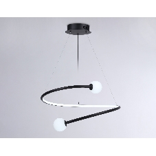 Светильник Ambrella light FL66293 BK черный 39W 3000K-6400K D500*1000 (ПДУ ИК)