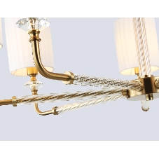 Люстра Ambrella light LH71503/7 BS/FR латунь/белый матовый E14*7 max 40W D840*640