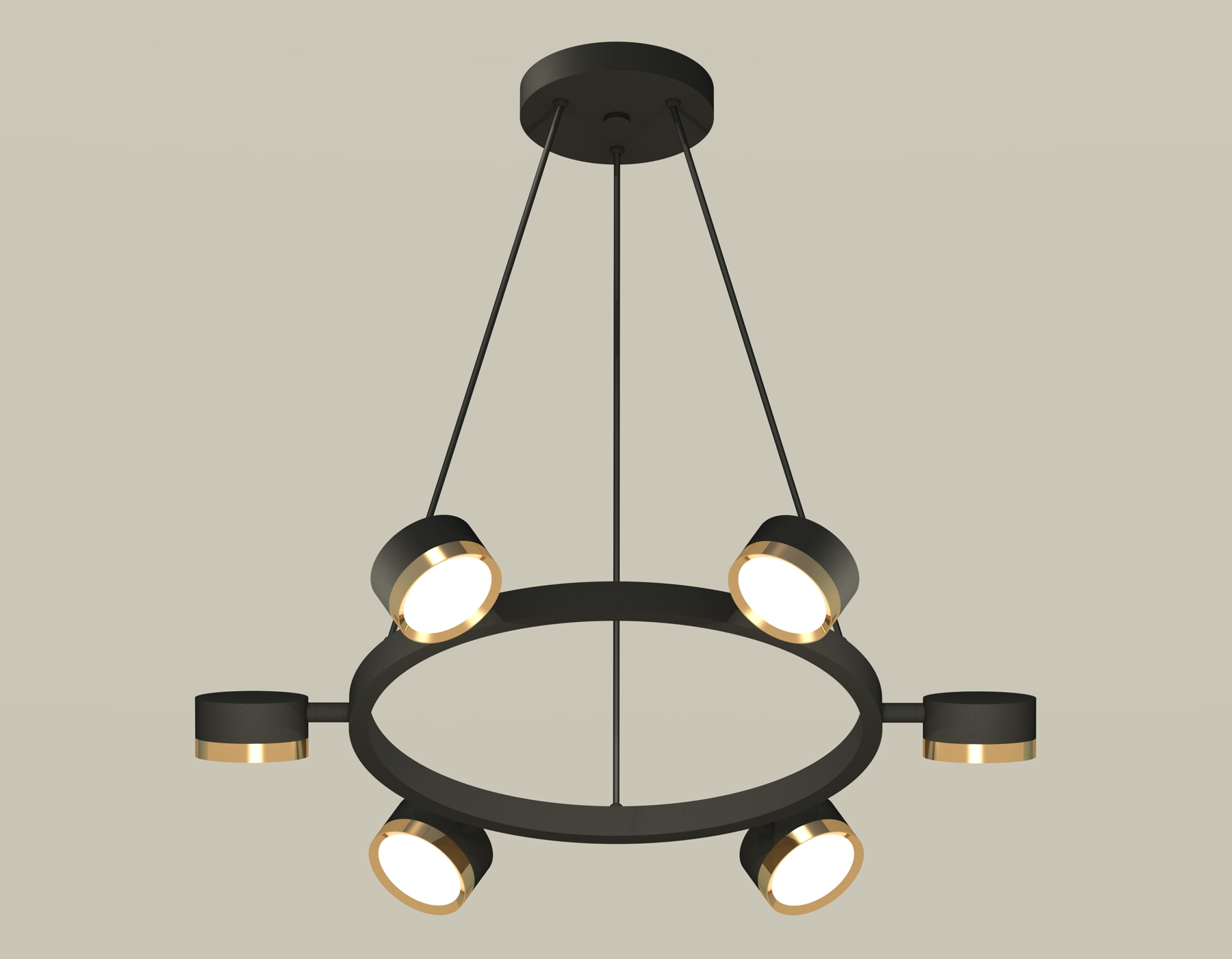 Светильник Ambrella light XB9193152/6 SBK/PYG черный песок/золото желтое полированное GX53 (C9193, N8124)