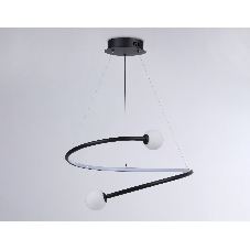 Светильник Ambrella light FL66293 BK черный 39W 3000K-6400K D500*1000 (ПДУ ИК)
