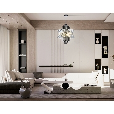 Люстра Ambrella light LH41020/12 BK/CL черный/прозрачный E14*12 max 40W D560*660