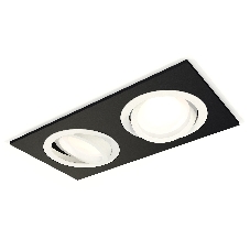 Комплект встраиваемого поворотного светильника Ambrella light XC7636080 SBK/SWH черный песок/белый песок MR16 GU5.3 (C7636, N7001)