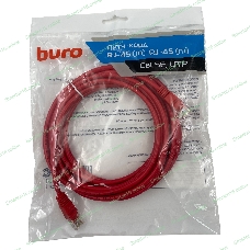 Патч-корд Buro UTP 4 пары cat.5e CCA molded 5м красный RJ-45 (m)-RJ-45 (m)