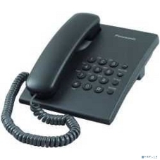 Телефон проводной Panasonic KX-TS2350RUB черный повтор номера, регул-ка громкости, кр.на стену