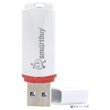 Флешка USB Smartbuy Crown white (SB4GbCRW-W), 4Gb, USB 2.0, R/W 15/5, белый/красный