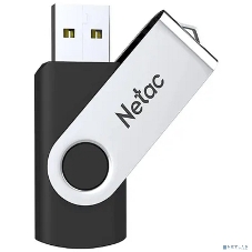 Флешка USB Netac U505 (NT03U505N-008G-20BK), 8Gb, USB 2.0, R/W 70/30, черный/серебристый
