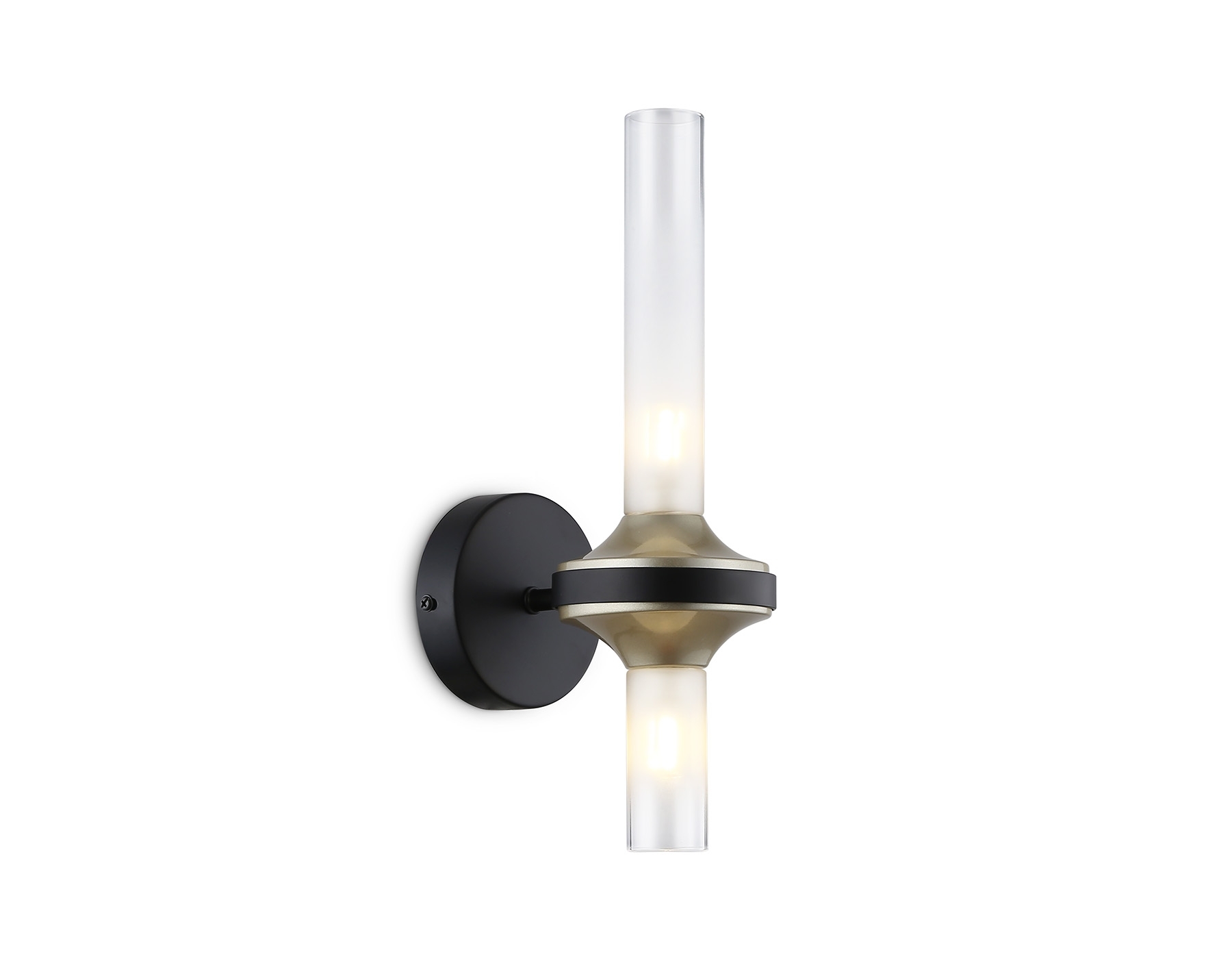 Настенный светильник Ambrella light LH55355/2 BK/CGD/CL черный/золото/прозрачный G9/2 max 30W 150*100*320