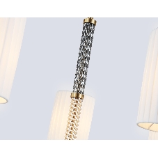 Люстра Ambrella light LH71503/7 BS/FR латунь/белый матовый E14*7 max 40W D840*640