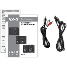 Акустическая система SVEN SPS-614 2.0 (2x20W, Bluetooth, дерево, black)