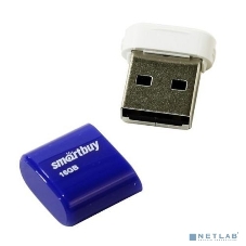 Флешка USB Smartbuy LARA Blue (SB16GBLARA-B), 16Gb, USB 2.0, R/W 15/5, синий/белый