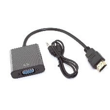 Переходник с кабелем HDMI на VGA плюс аудио