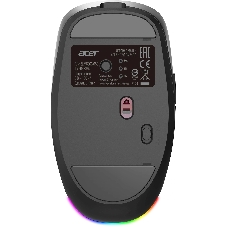 Мышь беспроводная Acer OMR400 черный, 3200 dpi, USB, Bluetooth / радиоканал, кнопки - 6