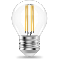 Лампа филам. Gauss Filament 10Вт цок.:E27 шар св.свеч.бел.теп. (упак.:1шт) (52210)