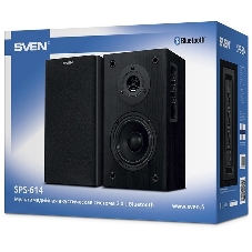 Акустическая система SVEN SPS-614 2.0 (2x20W, Bluetooth, дерево, black)