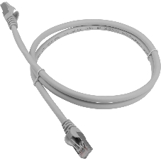 Патч-корд LANMASTER LSZH FTP cat.6a, 1.5 м, серый