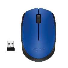 Мышь беспроводная Logitech M171 синий, 1000 dpi, радиоканал, USB, кнопки - 3