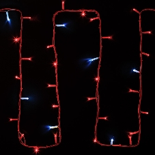 Гирлянда светодиодная Нить 20м 200 LED КРАСНЫЙ белый каучук IP67 эффект мерцания 230В соединяется нужен блок 315-001 NEON-NIGHT