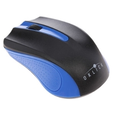 Мышь беспроводная Oklick 485MW черный/синий, 1200 dpi, радиоканал, USB, кнопки - 3