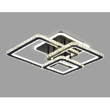 Управляемый светодиодный светильник Ambrella light FA1733/3 BK/CH черный/хром 145W 3000K/4200K/6400K 670*510*150 (ПДУ РАДИО 2.4G)