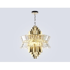 Люстра Ambrella light LH41023/18 BS/CL латунь/прозрачный E14*18 max 40W D700*750