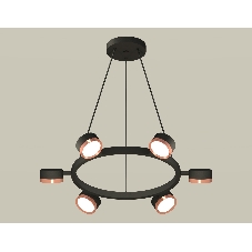 Светильник Ambrella light XB9193153/6 SBK/PPG черный песок/золото розовое полированное GX53 (C9193, N8126)