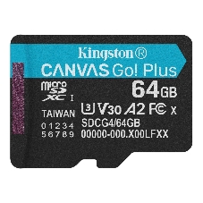 Флеш карта microSDXC 64Gb Kingston SDCG4/64GbSP Canvas Go! Plus V30 A2 w/o adapter