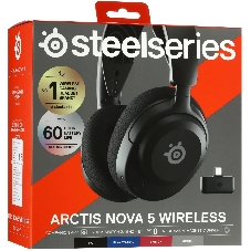Гарнитура SteelSeries Arctis Nova 5 чёрный, беспроводная, радиоканал, до 60 ч, совместимость с PS5