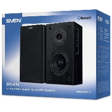 Акустическая система SVEN SPS-614 2.0 (2x20W, Bluetooth, дерево, black)