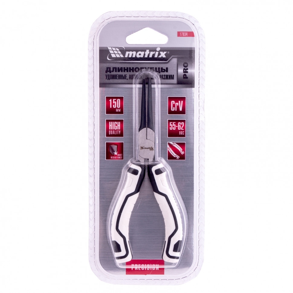 Длинногубцы Matrix Mini (удлиненные), 150 мм, авторазжим, PRO