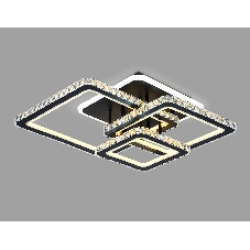 Управляемый светодиодный светильник Ambrella light FA1733/3 BK/CH черный/хром 145W 3000K/4200K/6400K 670*510*150 (ПДУ РАДИО 2.4G)