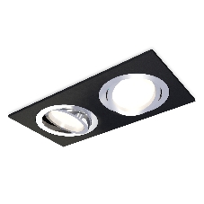 Комплект встраиваемого поворотного светильника Ambrella light XC7636082 SBK/PSL черный песок/серебро полированное MR16 GU5.3 (C7636, N7003)